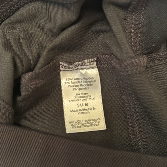 Time and Tru Twill Stretch Elastic Waist Pants S (4-6) - Picture 5 of 5